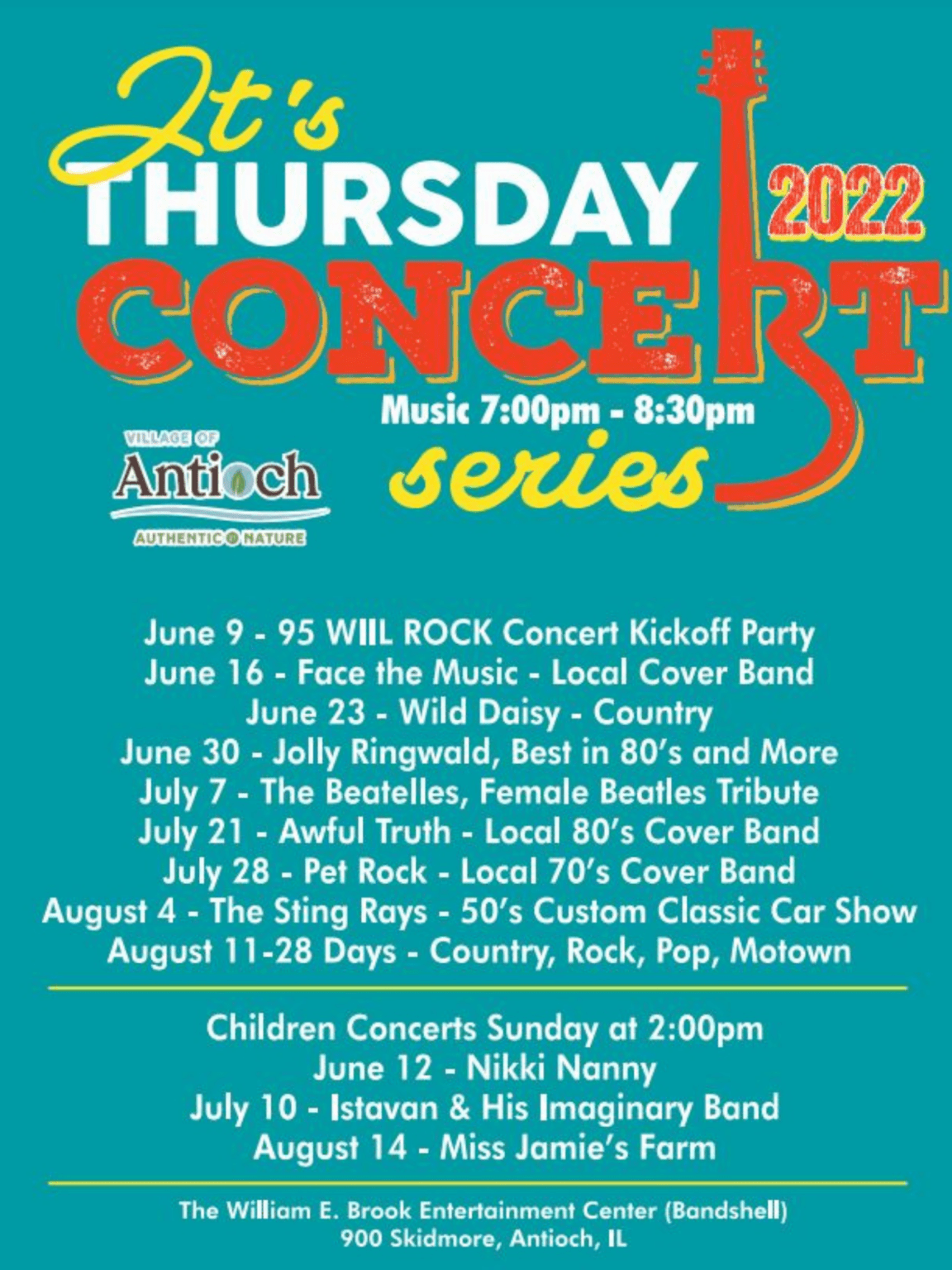 Thursday Night Concert Series at the Bandshell Antioch, IL