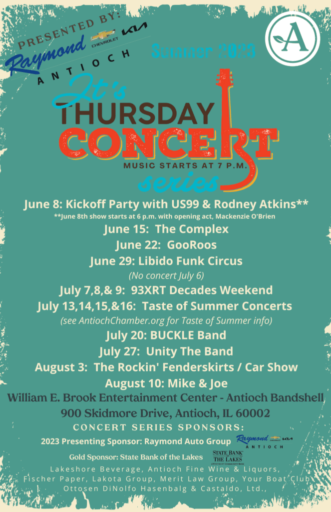 It’s Thursday Concert Series – Kickoff Party with US99 @ William E. Brook Entertainment Center | Antioch | Illinois | United States